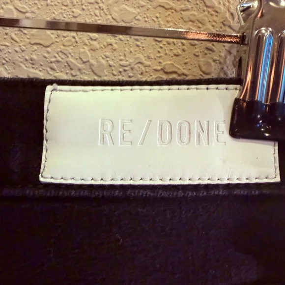 Re/Done Women's 70’s Boot Cut Jeans Colir Noir Sz 28 - Picture 6 of 13